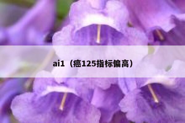 ai1（癌125指标偏高）