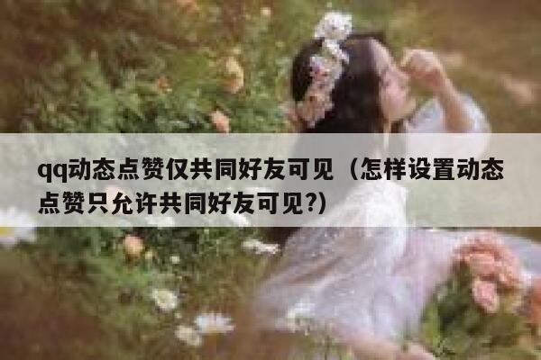 qq动态点赞仅共同好友可见（怎样设置动态点赞只允许共同好友可见?）