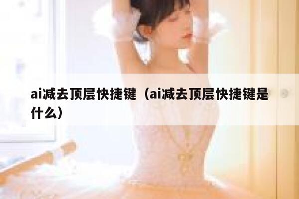 ai减去顶层快捷键（ai减去顶层快捷键是什么）